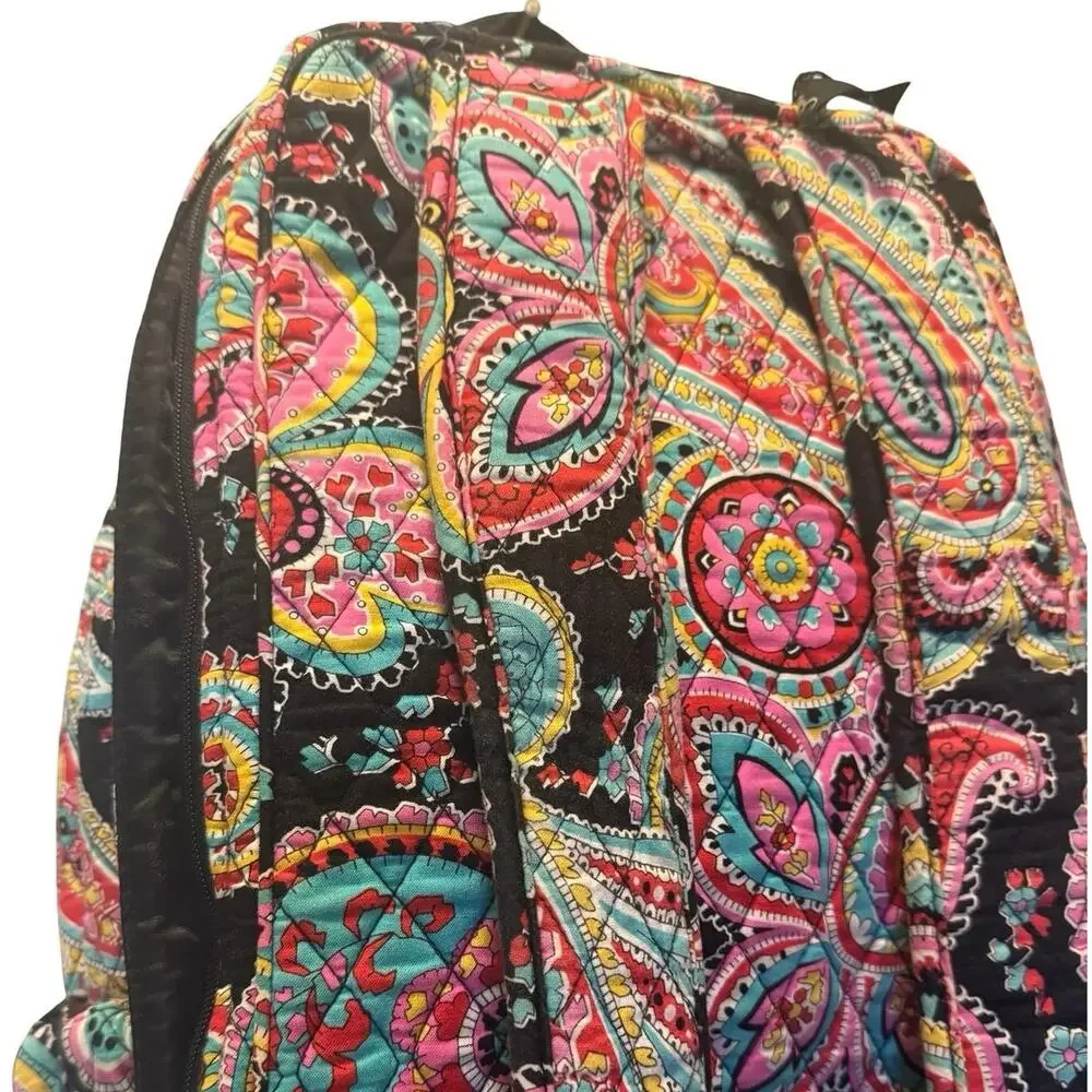 VERA BRADLEY Women's Large Campus Backpack French Paisley PINK School Work Artsy
